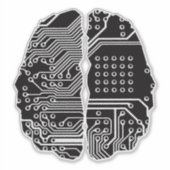 AI Brain Sticker – 未来的なアーバンエッジ シール (正面)