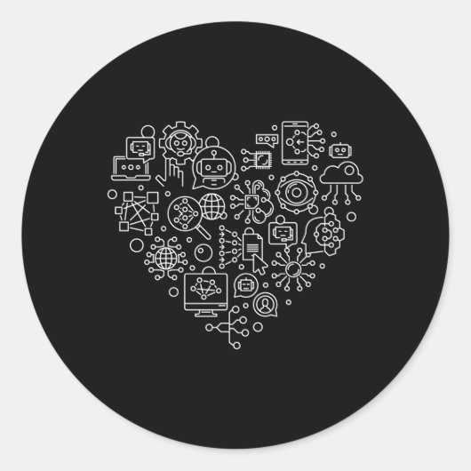 Ai Cbot人工知能ロボット専門家 ラウンドシール (正面)