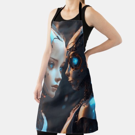 AI Chatbot顔 エプロン (インサイチュ)