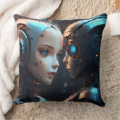 AI Chatbot顔 クッション (ブランケット)