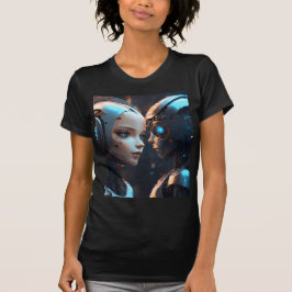 AI Chatbot顔 Tシャツ