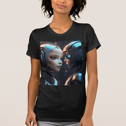 AI Chatbot顔 Tシャツ (正面)
