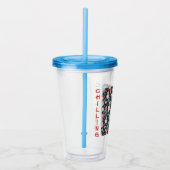 AI Chilling Snowman Pattern Acrylic Tumbler or Cup アクリルタンブラー (右)