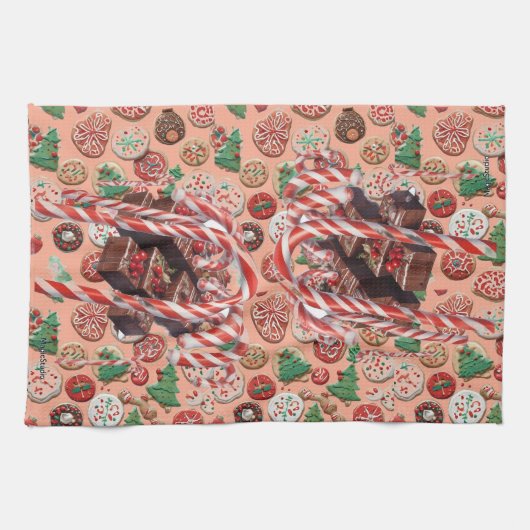 AI Christmas Goodies Kitchen Towel キッチンタオル (横)