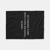 Ai Code Consciousness Funny Tech Geek Nerdy Gift  フリースブランケット (正面(横))
