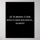 Ai Code Consciousness Funny Tech Geek Nerdy Gift  ポスター (正面)