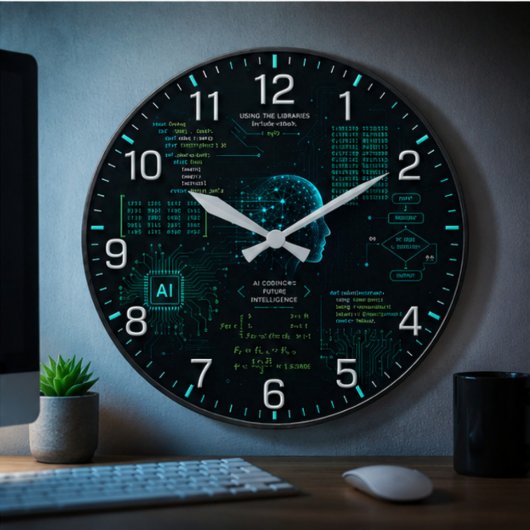 AI Coding Programming Computer Science Software ラージ壁時計