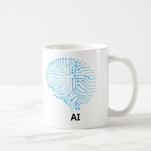 AI Coffee Mug – 未来的なテックインスパイアデザイン コーヒーマグカップ