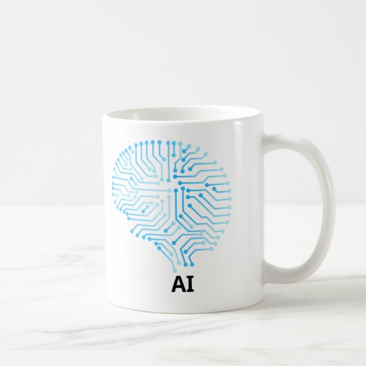AI Coffee Mug – 未来的なテックインスパイアデザイン コーヒーマグカップ (右)
