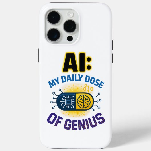 AI Daily Genius -頭が切れる Dose of Intelligence Case-Mate iPhoneケース (裏面)