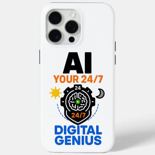 AI Digital Genius - 24頭が切れる/7アシスタント Case-Mate iPhoneケース (裏面)