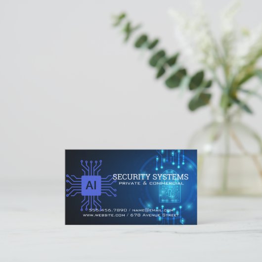 AI Digital Security | Protection Agency 名刺 (スタンド正面)