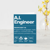 Ai Engineer Funny  カード (黄色い花)