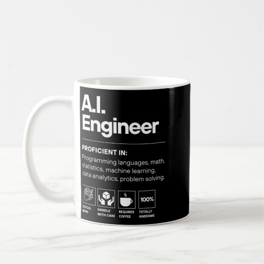 Ai Engineer Funny コーヒーマグカップ (左)