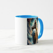 (AI Generated )シロクマのイエス様5 x 7 マグカップ (正面右)