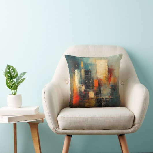 Ai generated abstract and resilient city クッション (椅子)