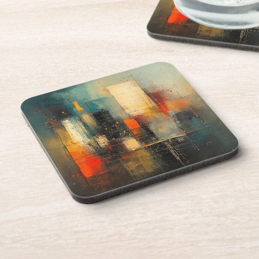 Ai generated abstract and resilient city コースター (左側)
