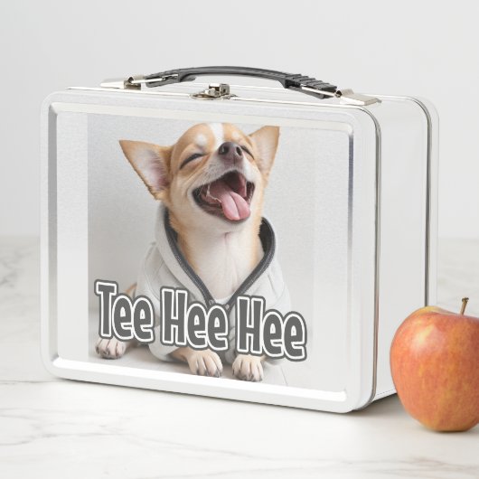 AI-Generated Dog 01 "Tee hee" メタルランチボックス (インサイチュ)