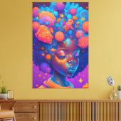 Ai Generated Girl キャンバスプリント (インサイチュ (リビング))