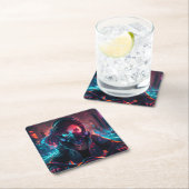 AI generated motorcycle art #1 スクエアペーパーコースター (インサイチュ)