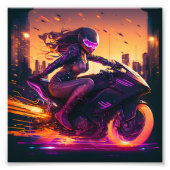 AI generated motorcycle art #3 フォトプリント (正面)
