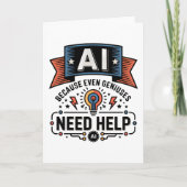 AI Genius Humor Tech Quote Design カード (正面)
