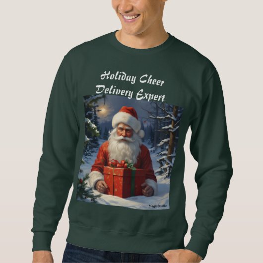 AI Holiday Cheer Delivery Expert Men's Sweatshirt スウェットシャツ (正面)