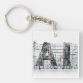 AI Industrial Letterform Architecture Art  キーホルダー (正面)