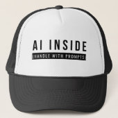 “AI Inside — Handle With Prompts” キャップ (正面)