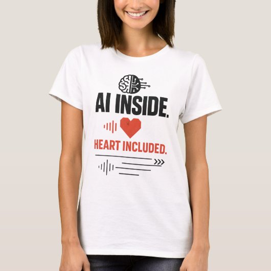 AI Inside Heart T-Shirt Tシャツ (正面)
