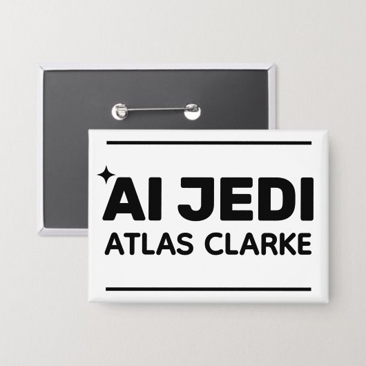 AI Jedi™ Button (Customize It!) 缶バッジ (正面/裏面)