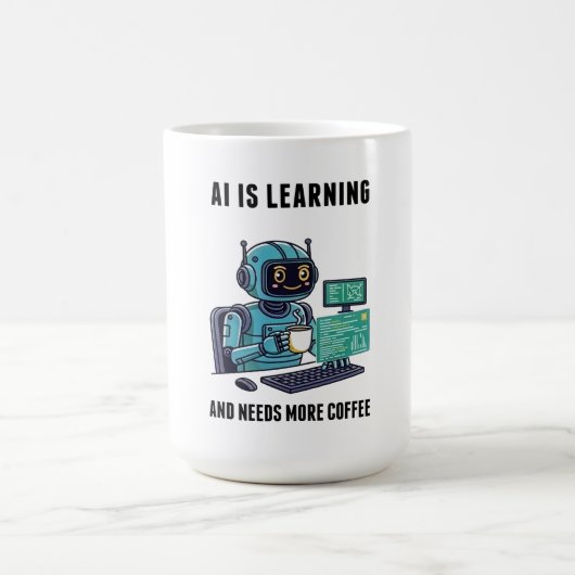 AI Learning Needs More Coffee コーヒーマグカップ (中央)