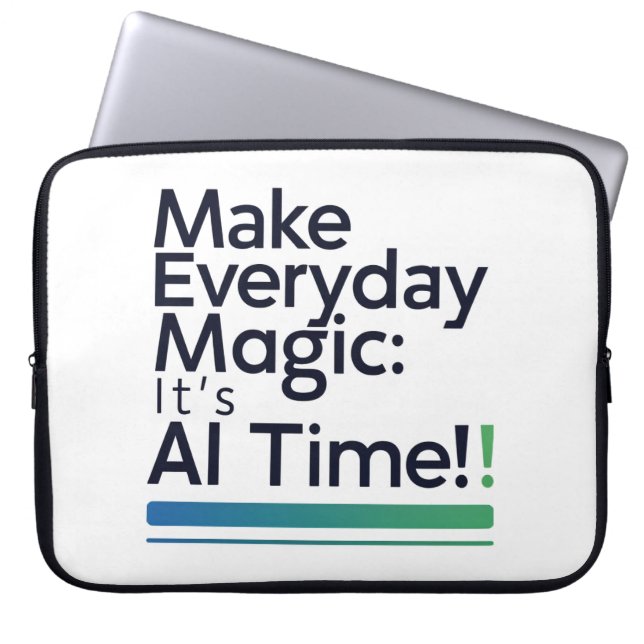 AI Magic Tech Sleeve – Everyday Enchantment Design ラップトップスリーブ (正面)