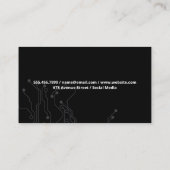 AI Modern Tech Circuit Logo 名刺 (裏面)