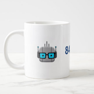AI Nerd 巨大マグカップ: 844-AI-NERD でコードを燃料に ジャンボコーヒーマグカップ