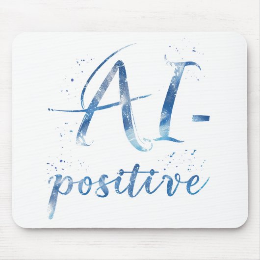 AI-Positive Text Art マウスパッド (正面)