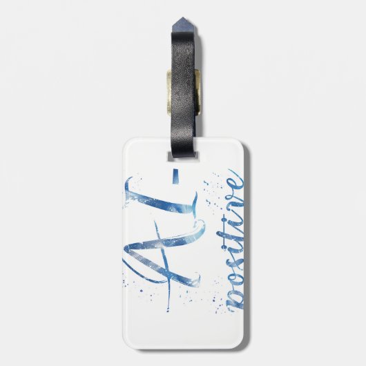 AI-Positive Text Art ラゲッジタグ (裏面縦)