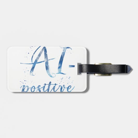 AI-Positive Text Art ラゲッジタグ (裏面横)