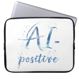 AI-Positive Text Art ラップトップスリーブ