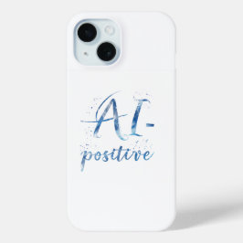 AI-Positive Text Art iPhone 15ケース