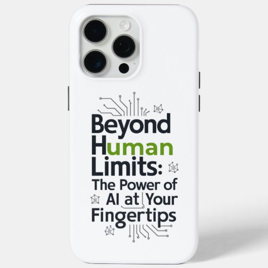 AI Power Case – Beyond Human Limits Tech Case-Mate iPhoneケース (裏面)