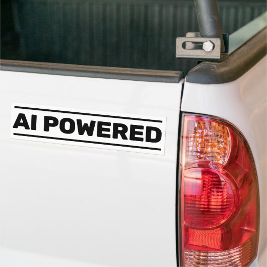 AI Powered™ Bumper Sticker バンパーステッカー (トラック上)