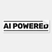 AI Powered™ Bumper Sticker バンパーステッカー (正面)