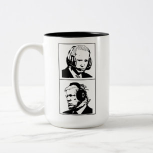 AI Presidents Gaming Joeバイデン氏・ドナルド・トランプおもしろい ツートーンマグカップ