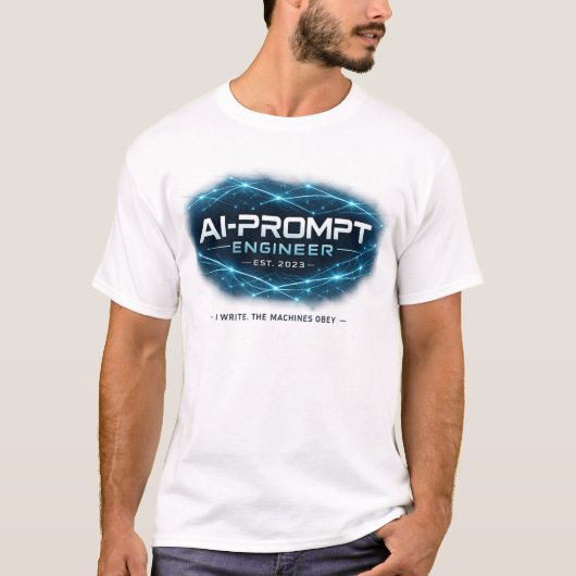 AI-Prompt Engineer Est. 2023 Funny Tech Job Humor  Tシャツ (正面)