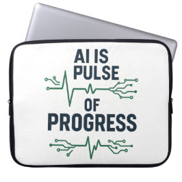 "AI Pulse Neoprene Sleeve | Tech Progress ラップトップスリーブ