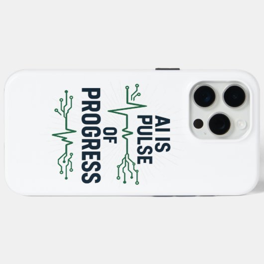 AI Pulse of Progress iPhone Case | Tech Evolution Case-Mate iPhoneケース (裏面 (横))