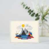 AI Remix Artwork Bauhaus Mountains ポストカード (スタンド正面)