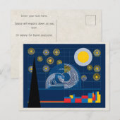 AI Remix Artwork Bauhaus Nightscape ポストカード (正面/裏面)