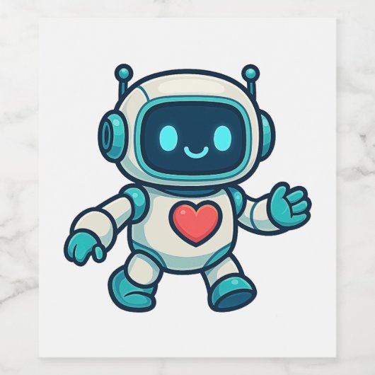 AI & Robot Characters ワインラベル (シングルラベル)